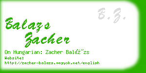 balazs zacher business card